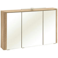 SPIEGELSCHRANK 101/64/21 cm  - Wildeiche/Alufarben, KONVENTIONELL, Glas/Holzwerkstoff (101/64/21cm) - Held