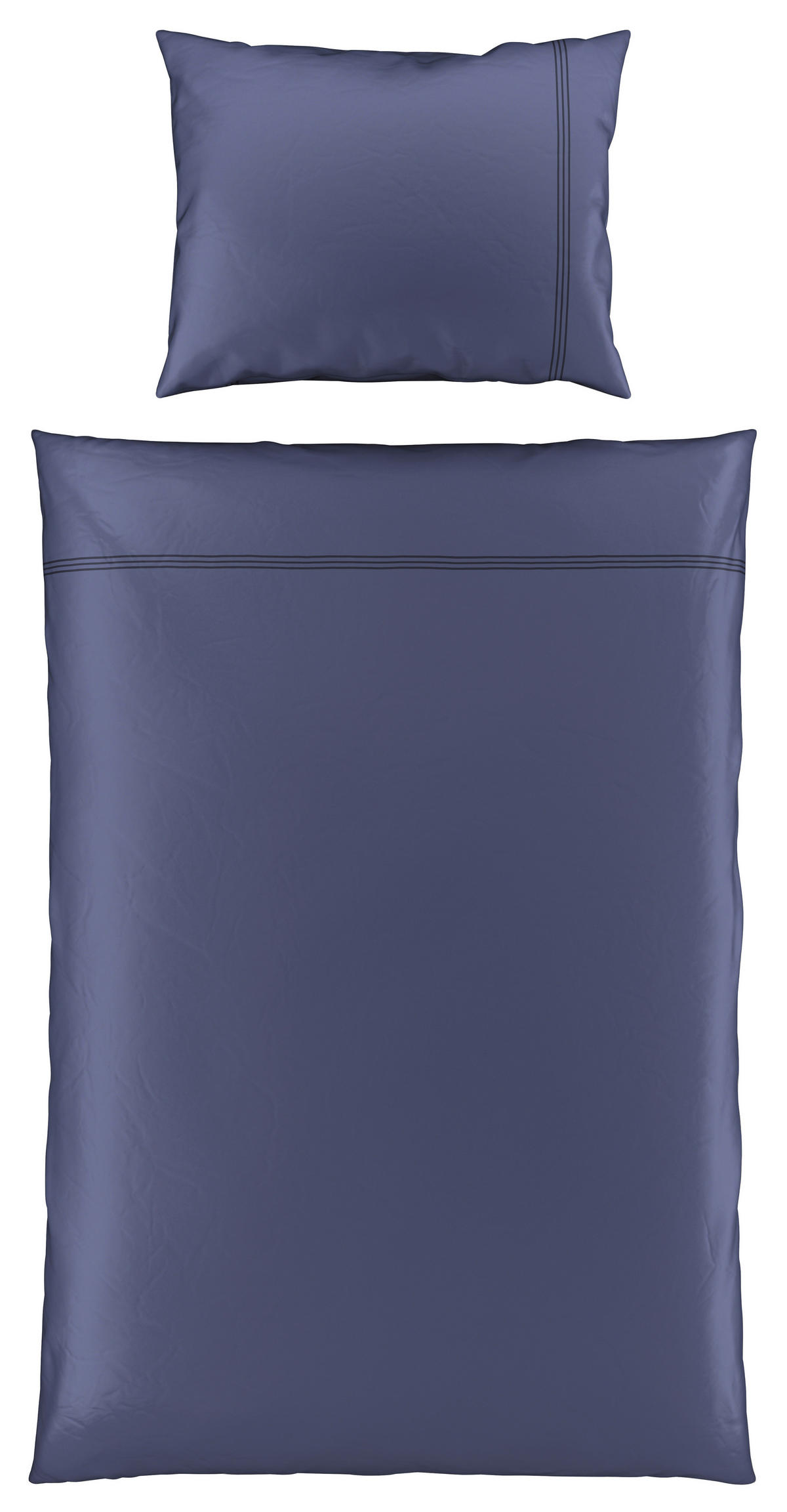 POSTEĽNÁ BIELIZEŇ, satén, modrá, 140/200 cm - modrá, Natur, textil (140/200cm) - Bio:Vio