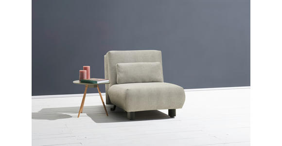 SCHLAFSESSEL Flachgewebe Grau    - Schwarz/Grau, KONVENTIONELL, Textil/Metall (90/85/100cm) - Carryhome