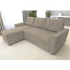 ECKSOFA in Cord Taupe  155/231 cm  - Taupe/Schwarz, Design, Kunststoff/Textil (155/231cm) - MID.YOU