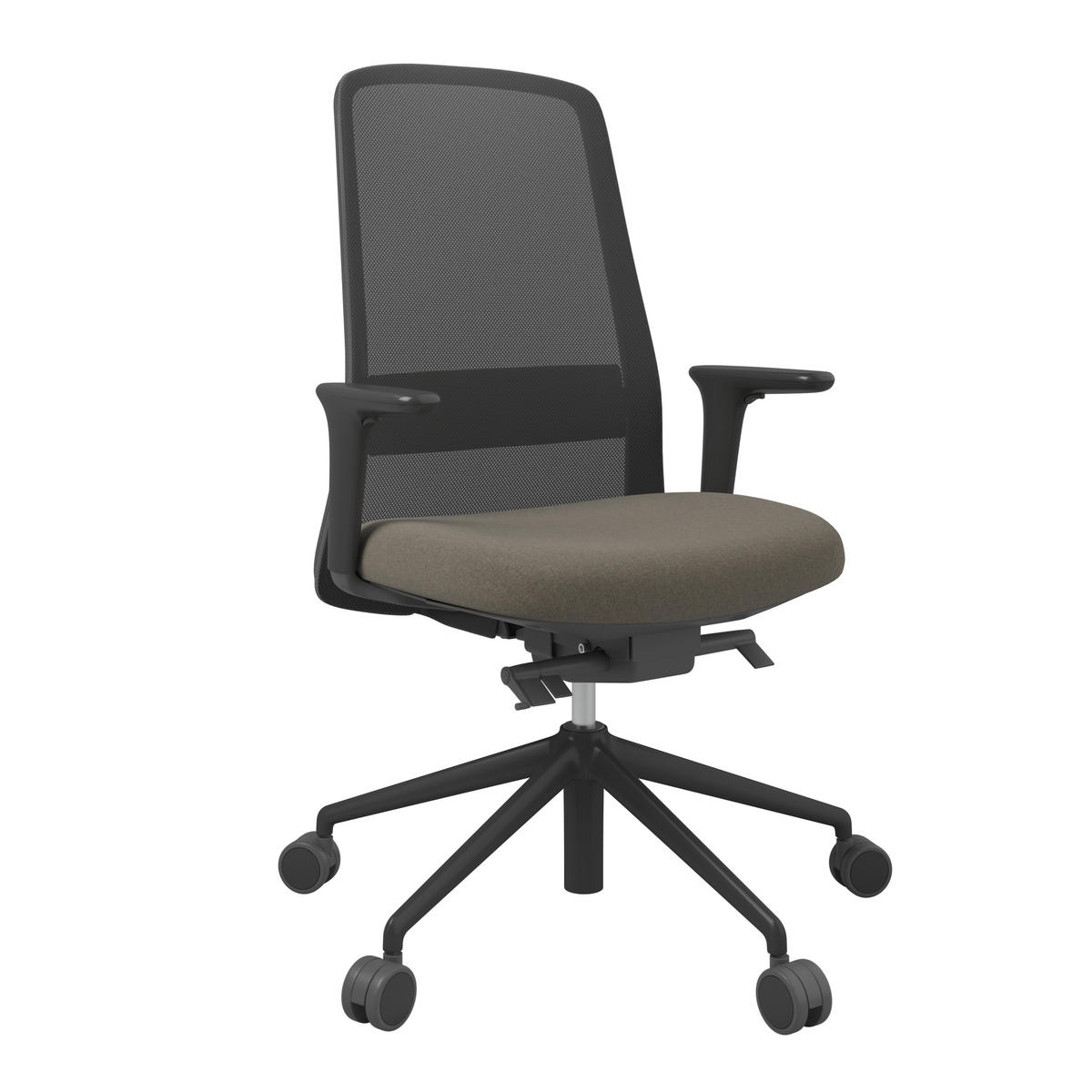 DREHSTUHL Braun, Schwarz  - Schwarz/Braun, MODERN, Kunststoff/Textil (70/103-115/70cm)