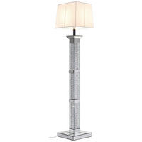 STEHLEUCHTE  35/162,5/40 cm   - Silberfarben/Weiß, Basics, Glas/Holz (35/162,5/40cm) - Ambia Home