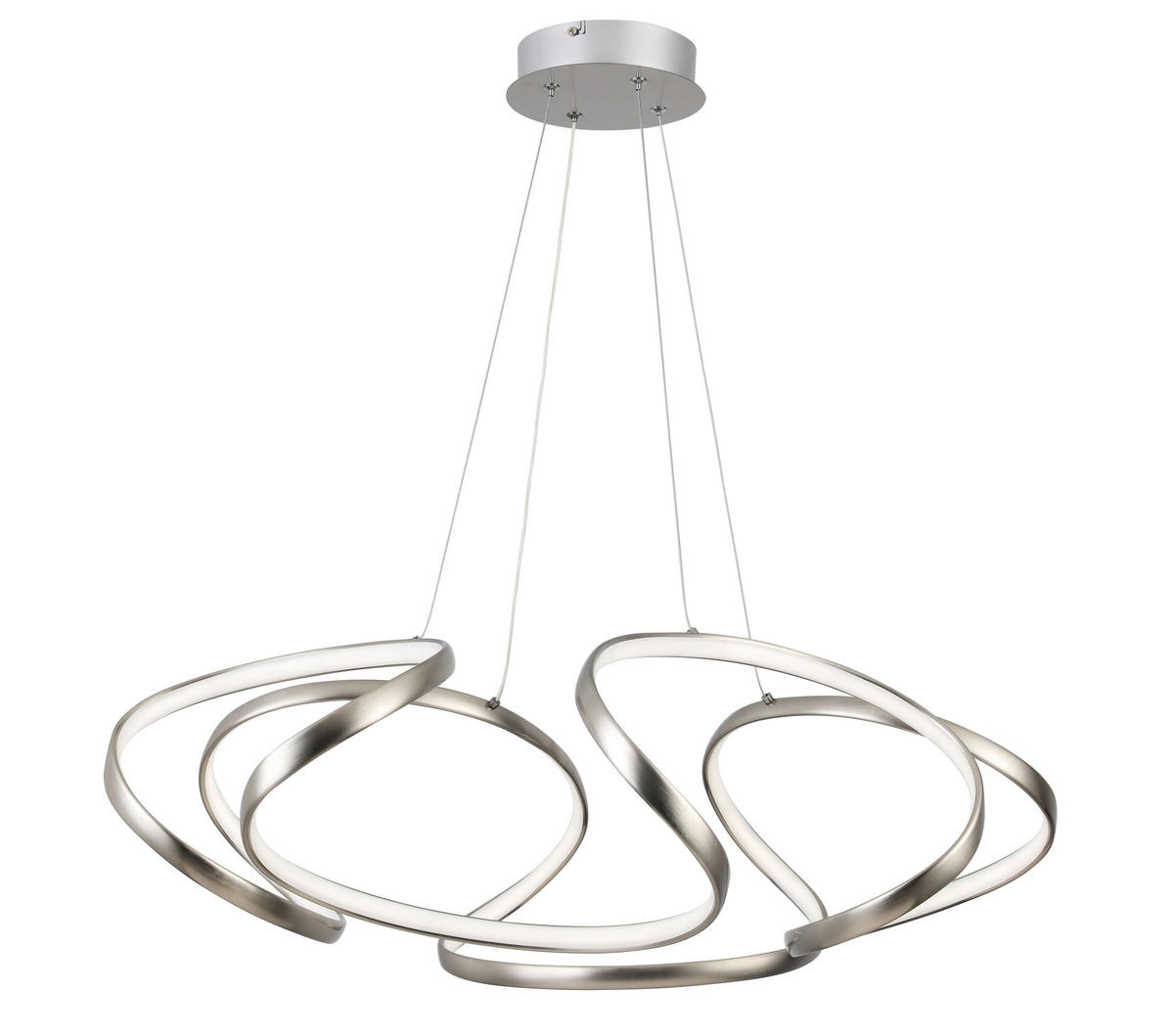 LED-HÄNGELEUCHTE 70/120 cm  - Silberfarben/Alufarben, Design, Kunststoff/Metall (70/120cm) - Ambiente