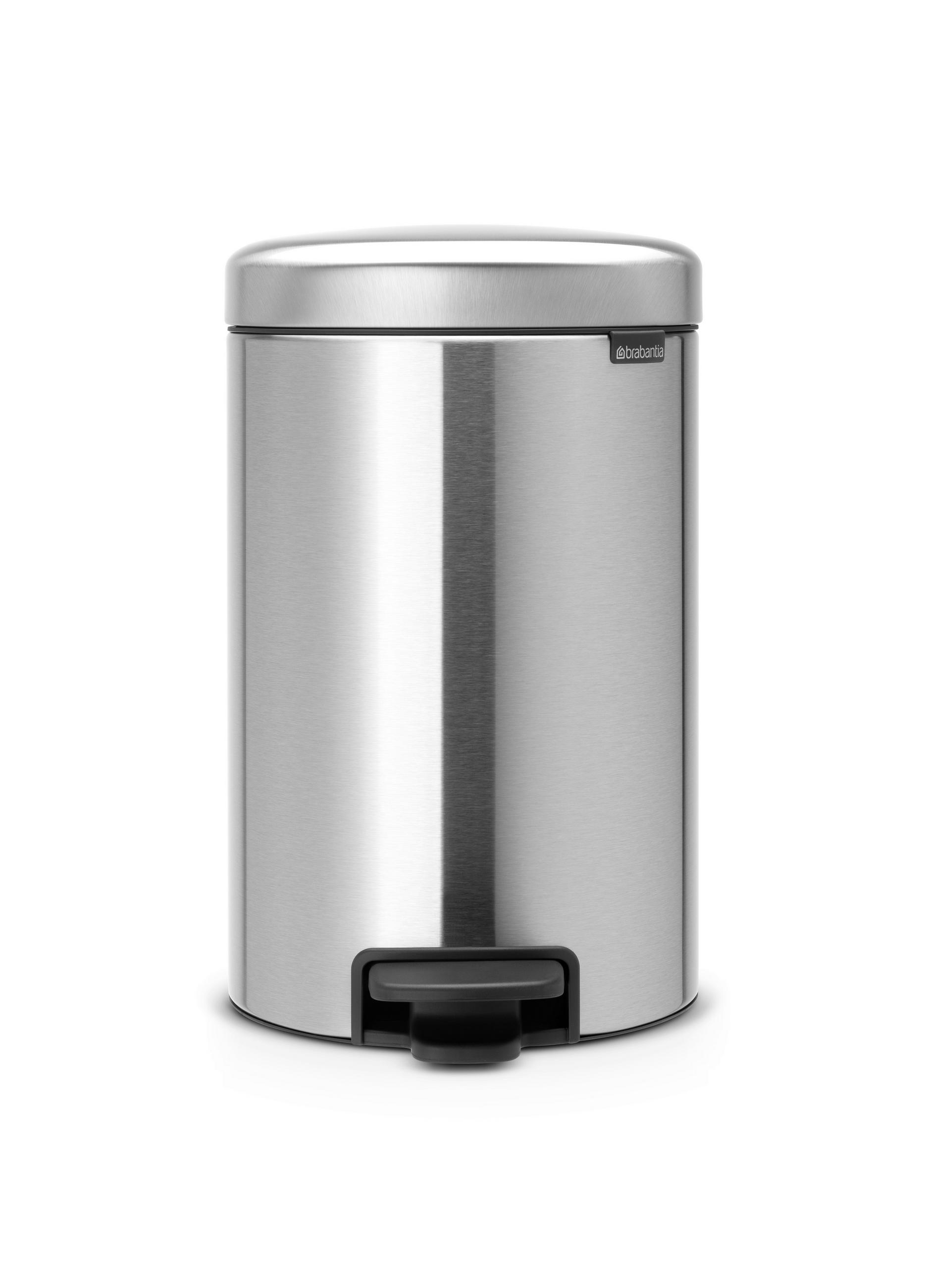 PEDÁLOS SZEMETES 12 l  - ezüst/fekete, Basics, műanyag/fém (12l) - Brabantia
