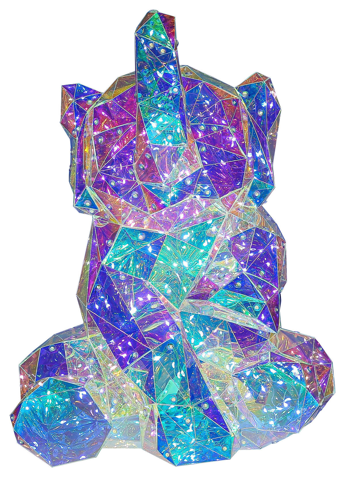 TISCHLEUCHTE 33/31/40 cm   - Transparent/Perlmutt, Trend, Kunststoff (33/31/40cm) - Novel