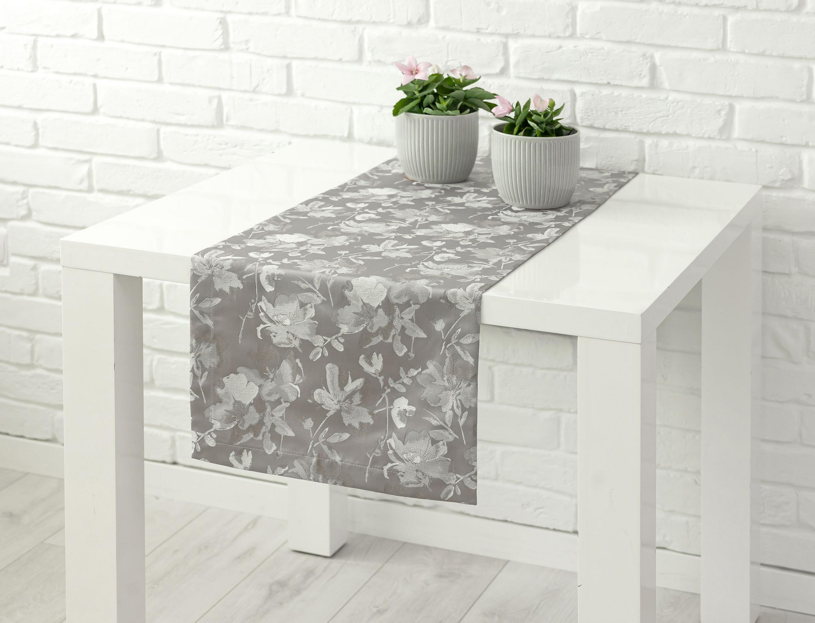 ASZTALI FUTÓ   - szürke, Basics, textil (40/140cm)