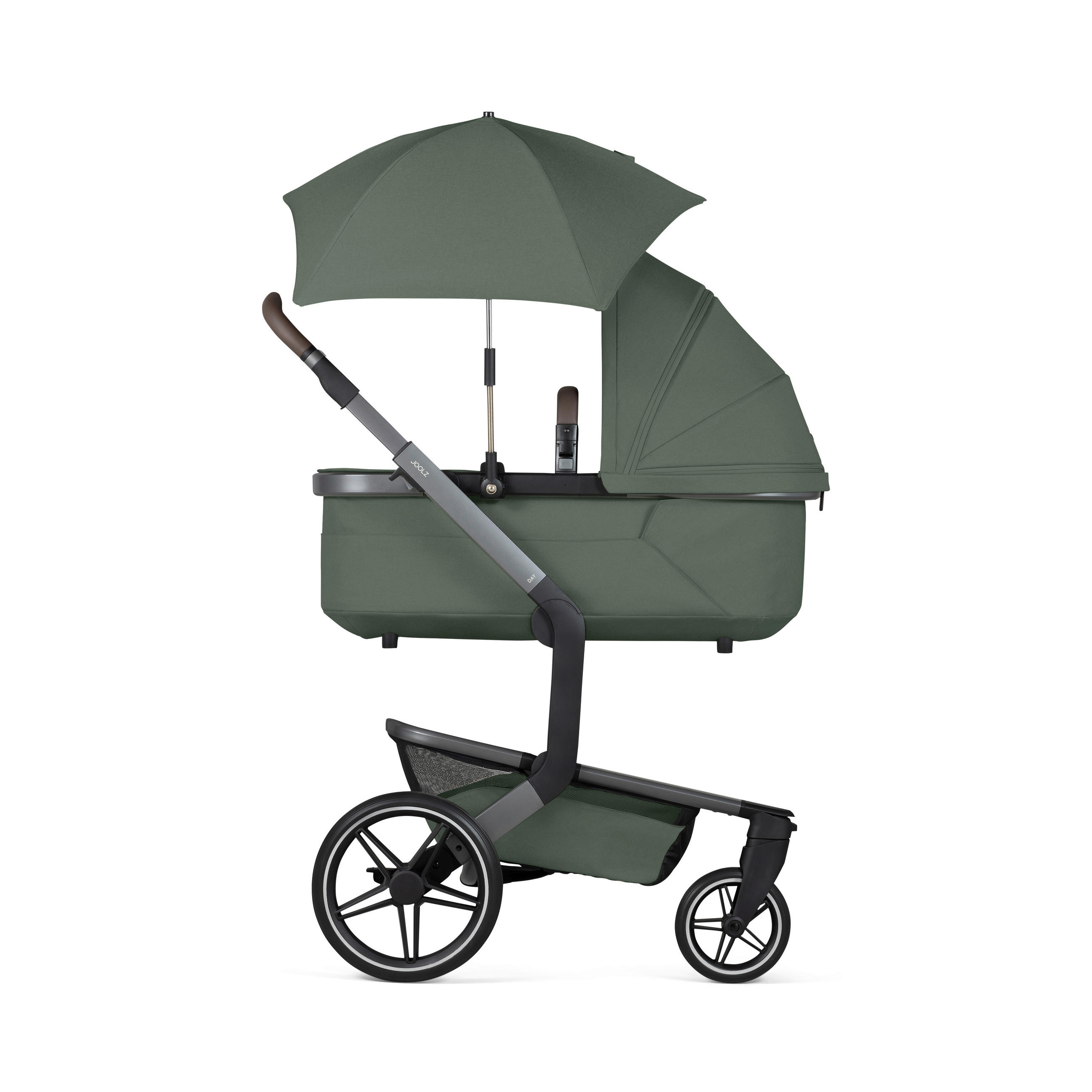 KINDERWAGENSONNENSCHIRM  - Schwarz/Grün, Basics, Kunststoff/Textil (68/64/59cm) - Joolz