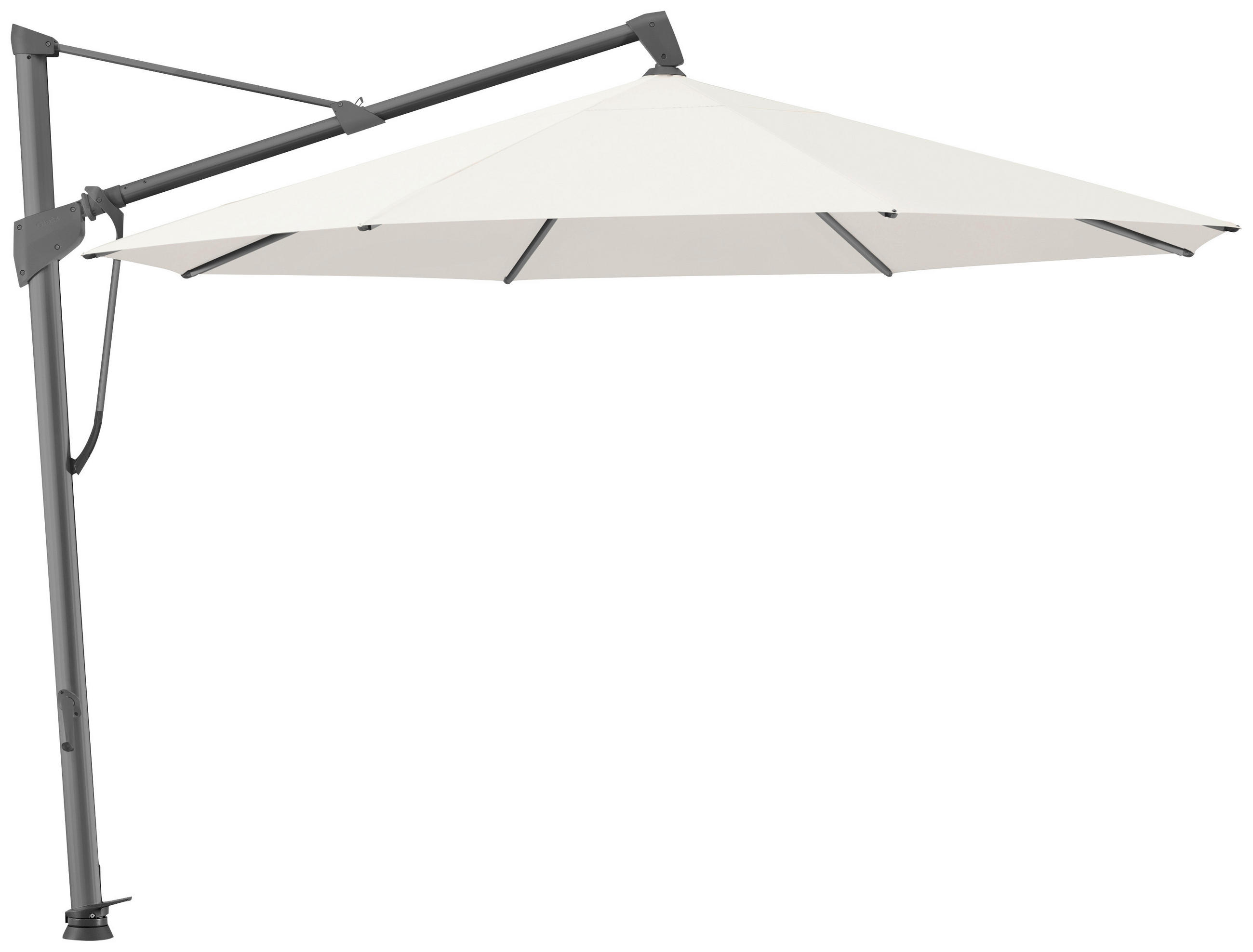 AMPELSCHIRM 350x350 cm Beige  - Anthrazit/Beige, KONVENTIONELL, Textil/Metall (350/350cm) - Glatz