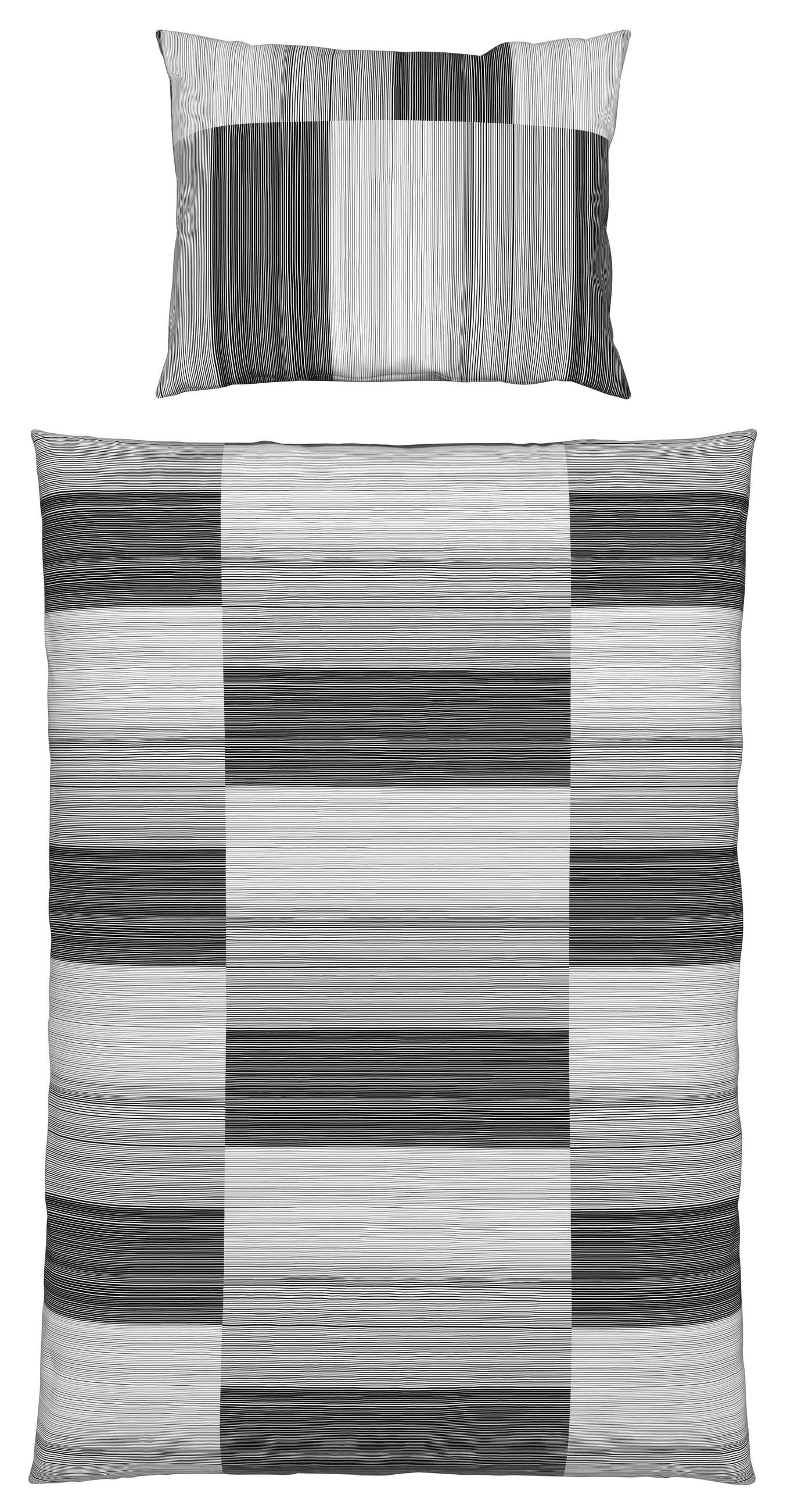 Linon Bettwäsche 140x200 cm Ela Su Baumwolle Grau/Braun