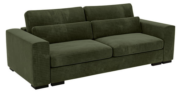 SCHLAFSOFA Flachgewebe Olivgrün  - Schwarz/Olivgrün, KONVENTIONELL, Kunststoff/Textil (236/78/114cm) - Carryhome