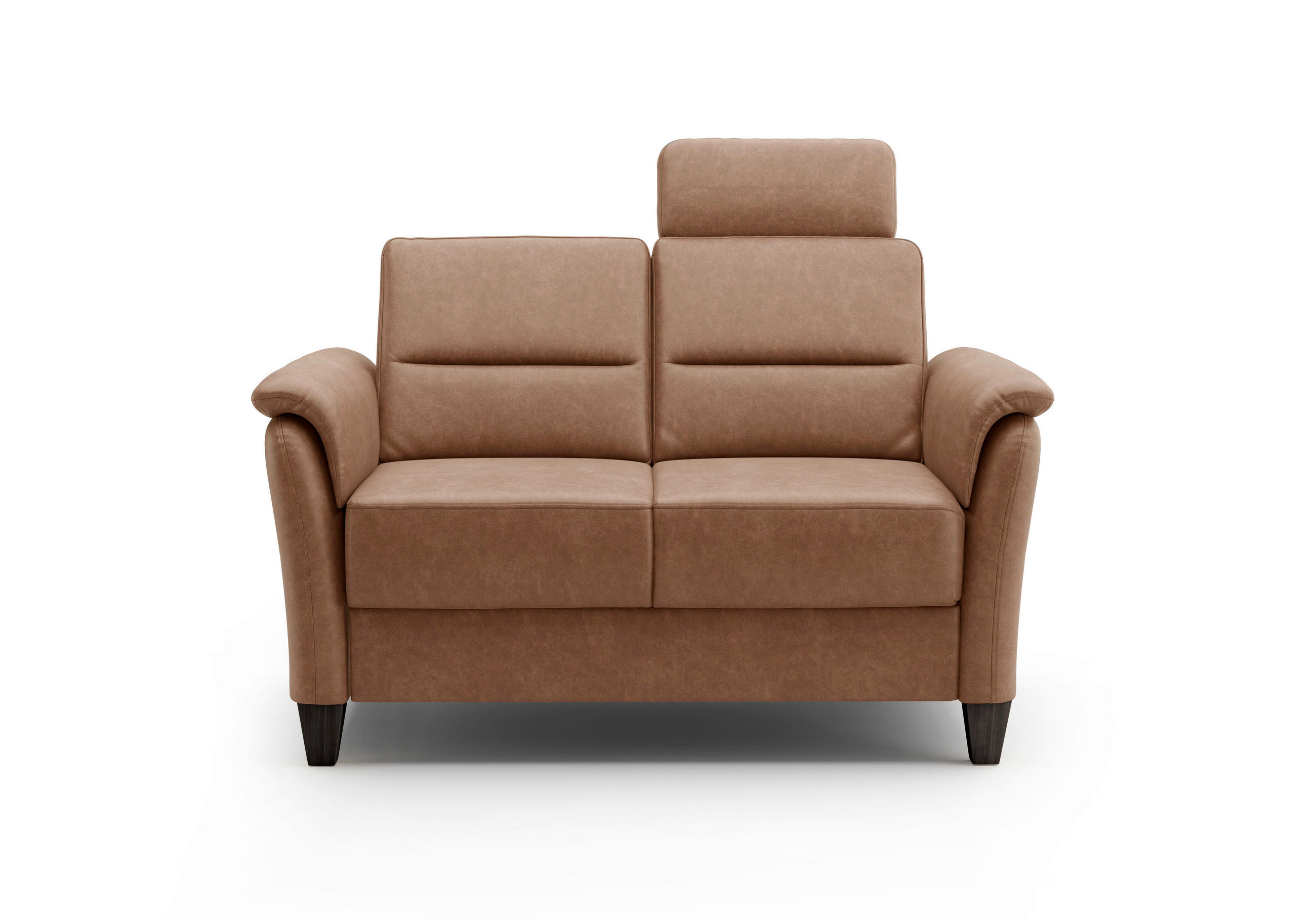 2-SITZER-SOFA in Mikrofaser Cognac  - Wengefarben/Cognac, KONVENTIONELL, Holz/Textil (149/89/89cm) - Sit & More