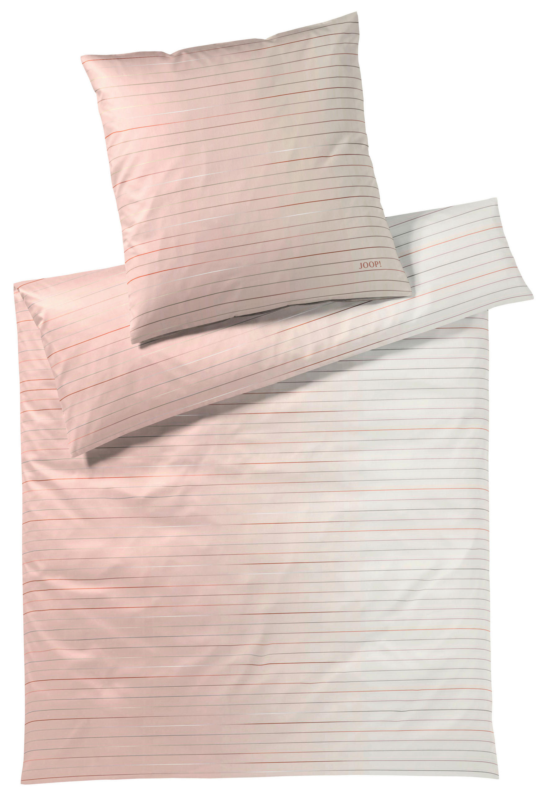 POSTELJNINA MOVE 140/200 cm mako saten oranžna, bež  - bež/oranžna, Konvencionalno, tekstil/naravni materiali (140/200cm) - Joop!