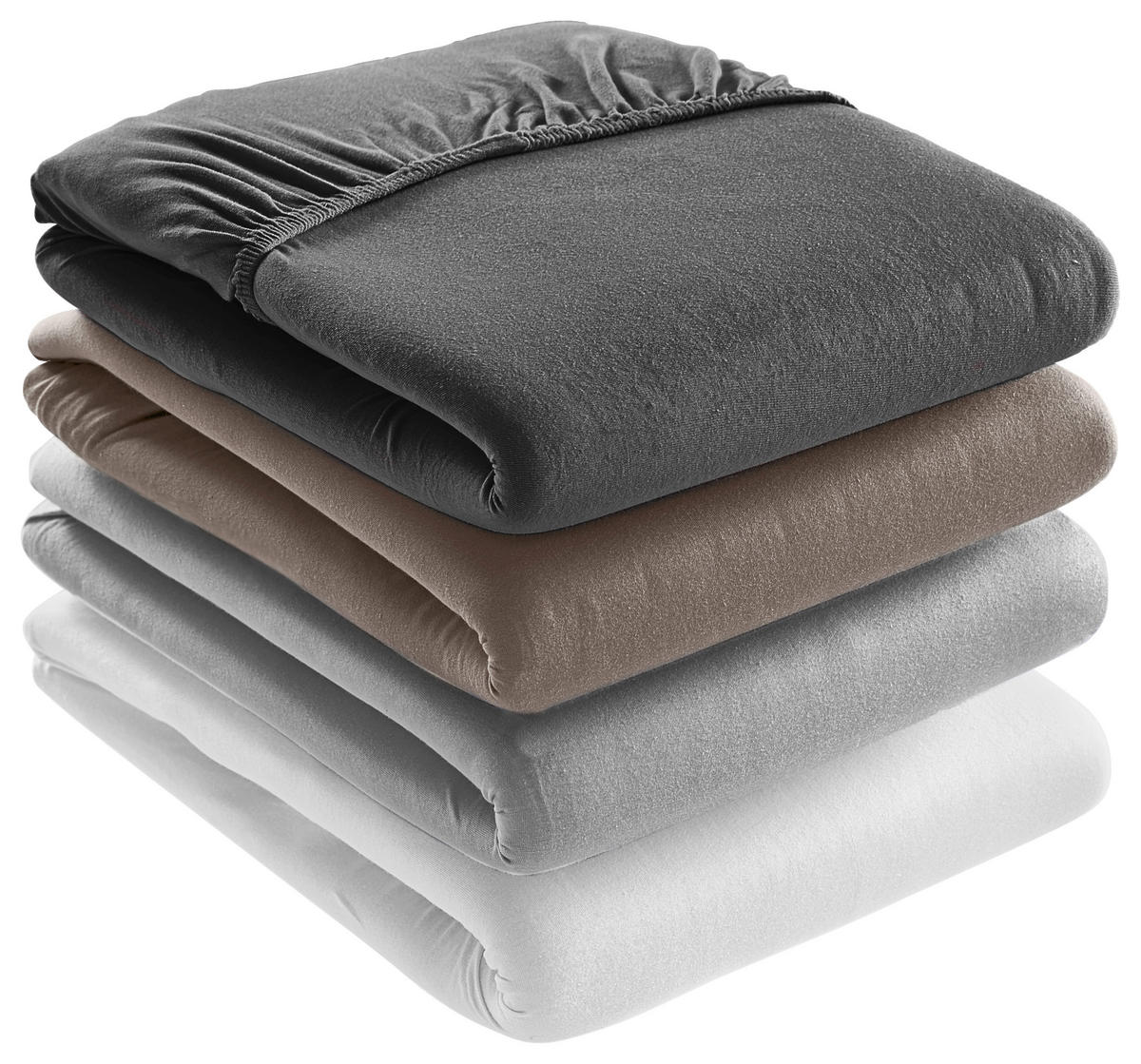 Flanell-Spannleintuch 100/200 cm Biber  - Weiß, KONVENTIONELL, Textil (100/200cm) - Esposa