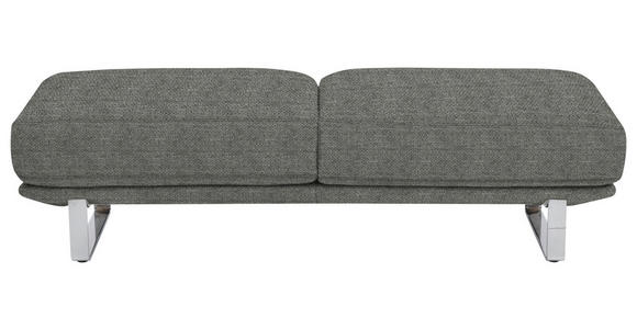 HOCKER Webstoff Grau  - Grau, Design, Textil/Metall (160/44/60cm) - Dieter Knoll