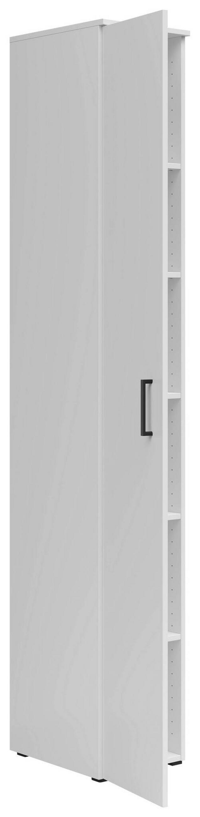 VIŠENAMENSKI ORMAR bela  30/195/40 cm  - bela/crna, Moderno, pločasti materijal/plastika (30/195/40cm) - Carryhome