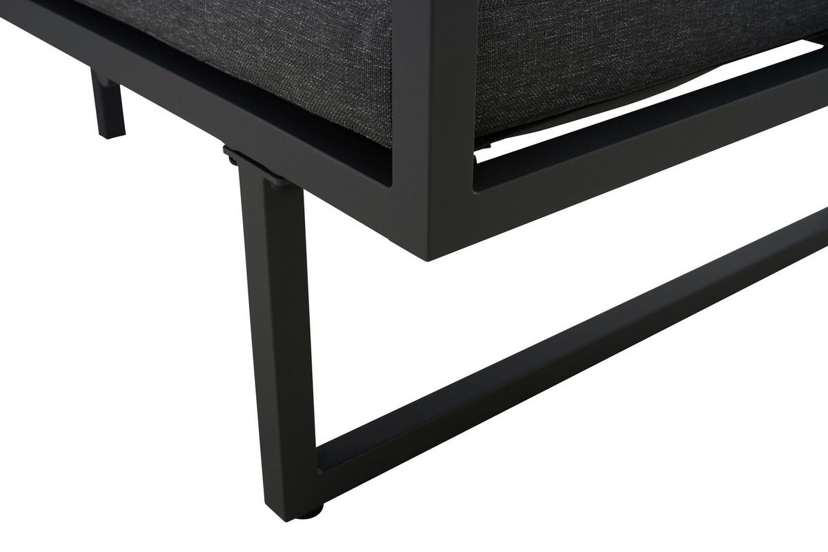 LOUNGESOFA  - Anthrazit, Basics, Holz/Textil (219/81/91cm) - Siena Garden