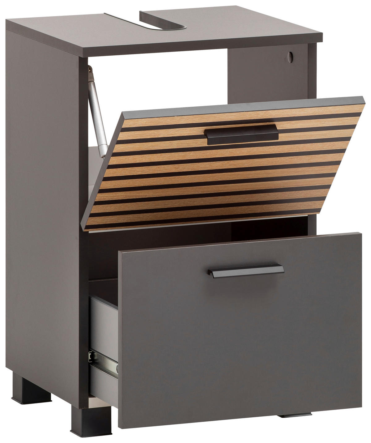 WASCHBECKENUNTERSCHRANK 40,2/60,8/35 cm  - Eichefarben/Anthrazit, MODERN, Holzwerkstoff/Kunststoff (40,2/60,8/35cm) - Stylife