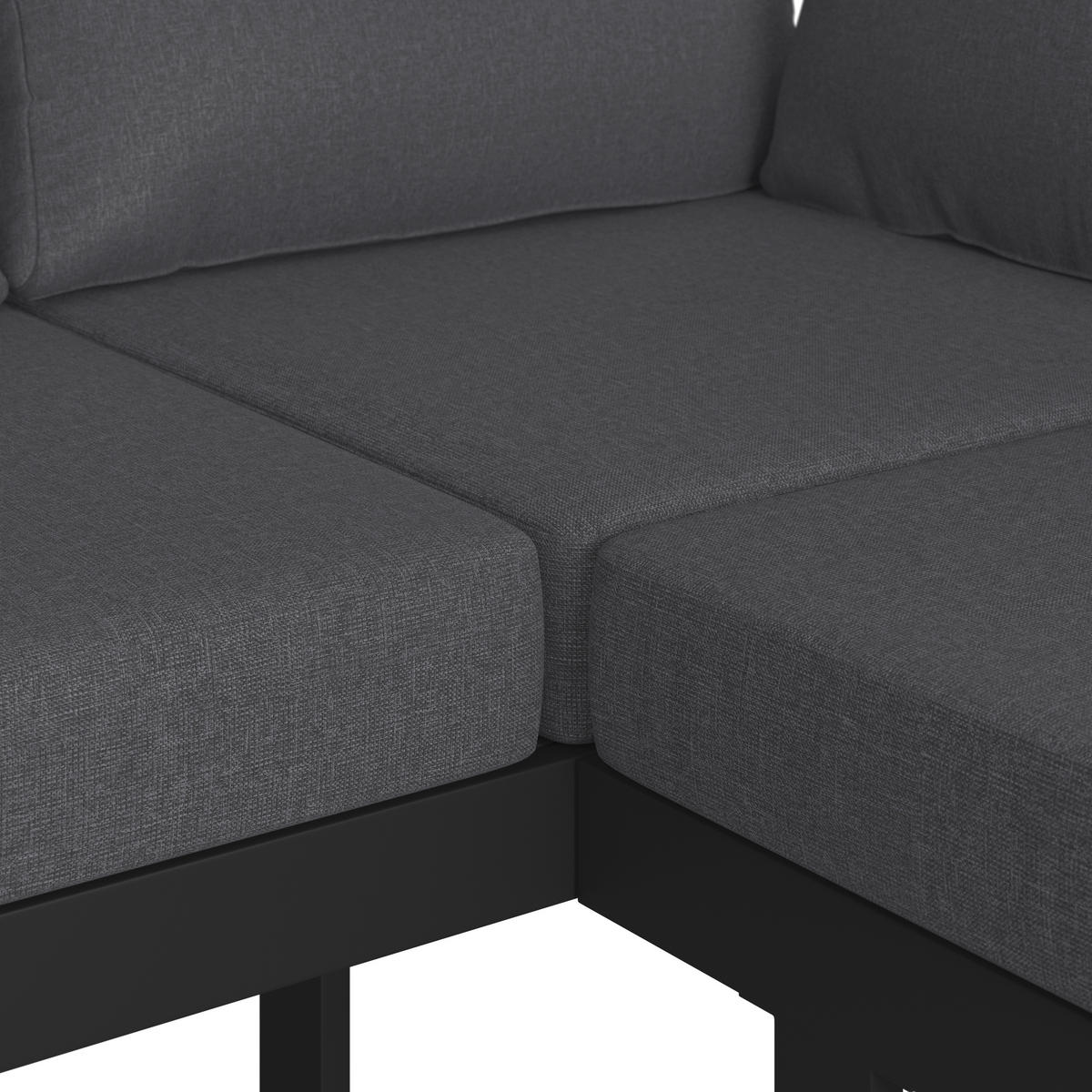 LOUNGEGARNITUR  311/246 cm  Akazie Aluminium  - Anthrazit/Grau, LIFESTYLE, Holz/Textil (311/246cm) - Ambia Garden