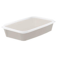 MATLÅDA 1,2 l  - klar/ljusgrå, Basics, plast (1,2cm) - Smart Store