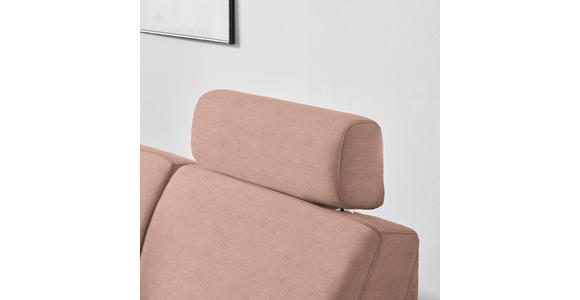 ECKSOFA in Webstoff Hellrot  165/224 cm  - Hellrot/Schwarz, KONVENTIONELL, Kunststoff/Textil (165/224cm) - Xora