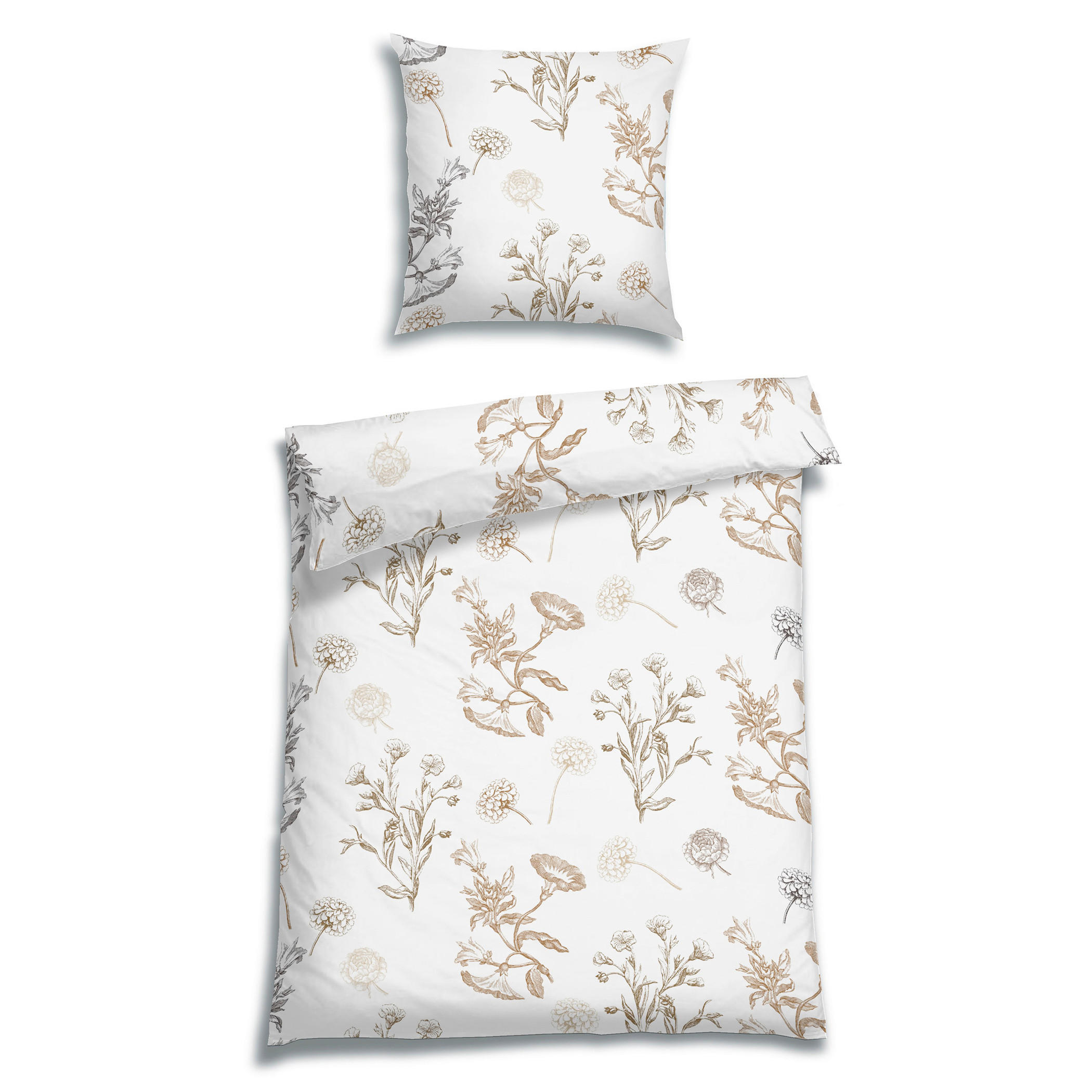 BETTWÄSCHE 2-teilig Renforcé 135/200 cm  - Weiß, Basics, Textil (135/200cm) - Florella