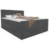 BOXSPRINGOVÁ POSTEĽ, 180/200 cm, sivá - sivá, Modern, textil (180/200cm) - Livetastic