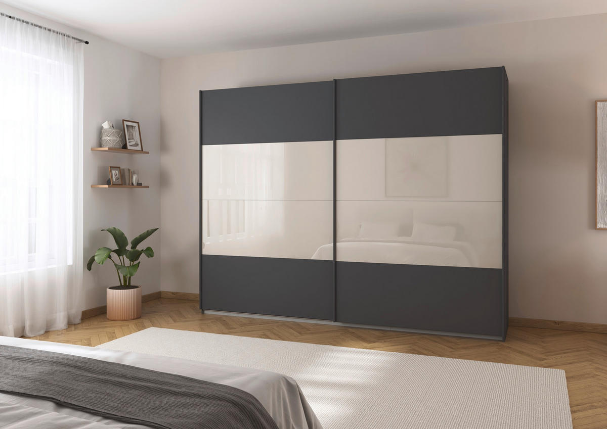 ORMAR - VISEĆA KLIZNA VRATA siva, šampanjac  271/210/62 cm  - šampanjac/siva, Dizajnerski, metal/pločasti materijal (271/210/62cm) - Hom`in