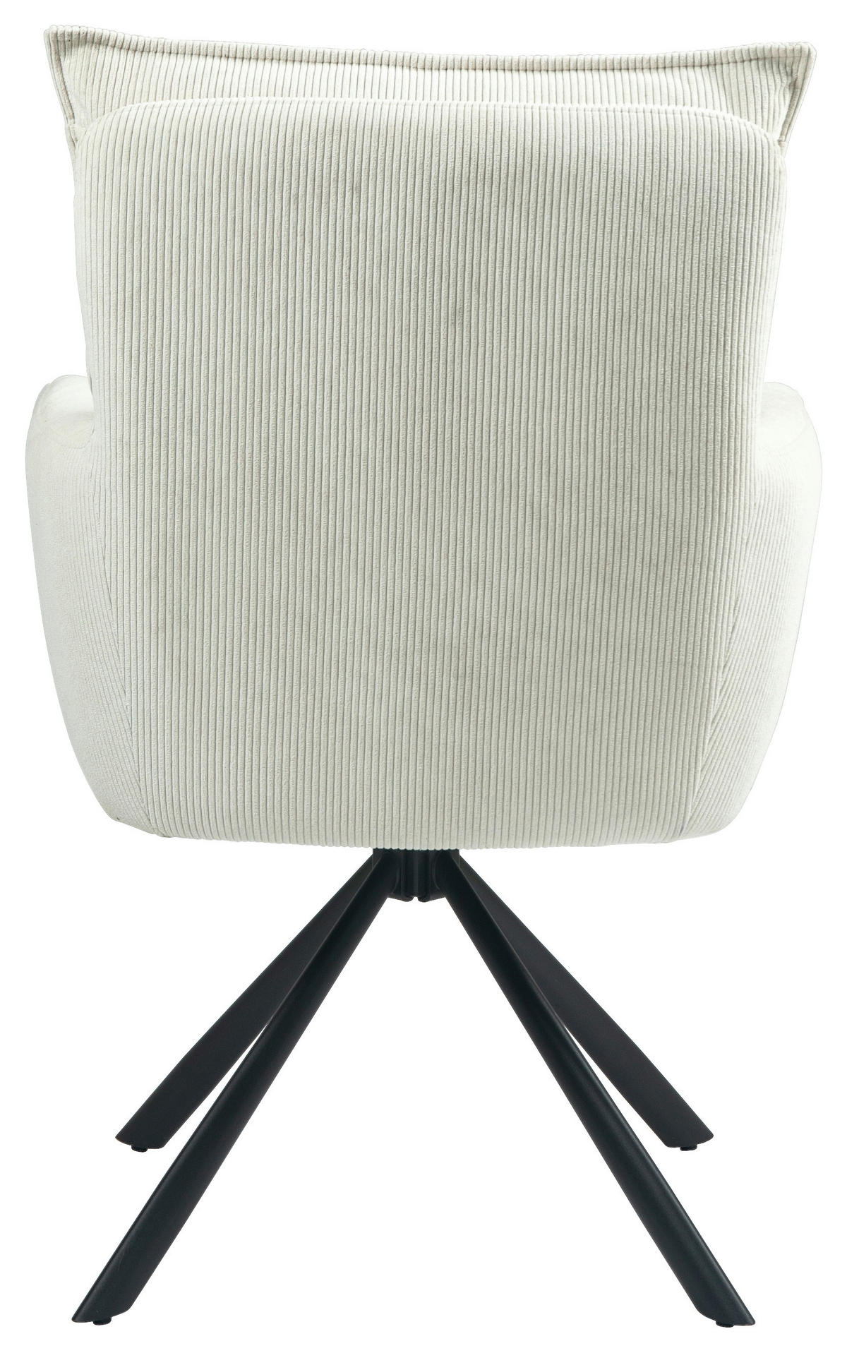 ARMLEHNSTUHL  in Eisen Cord  - Creme/Schwarz, Design, Textil/Metall (60/95/67cm) - Novel