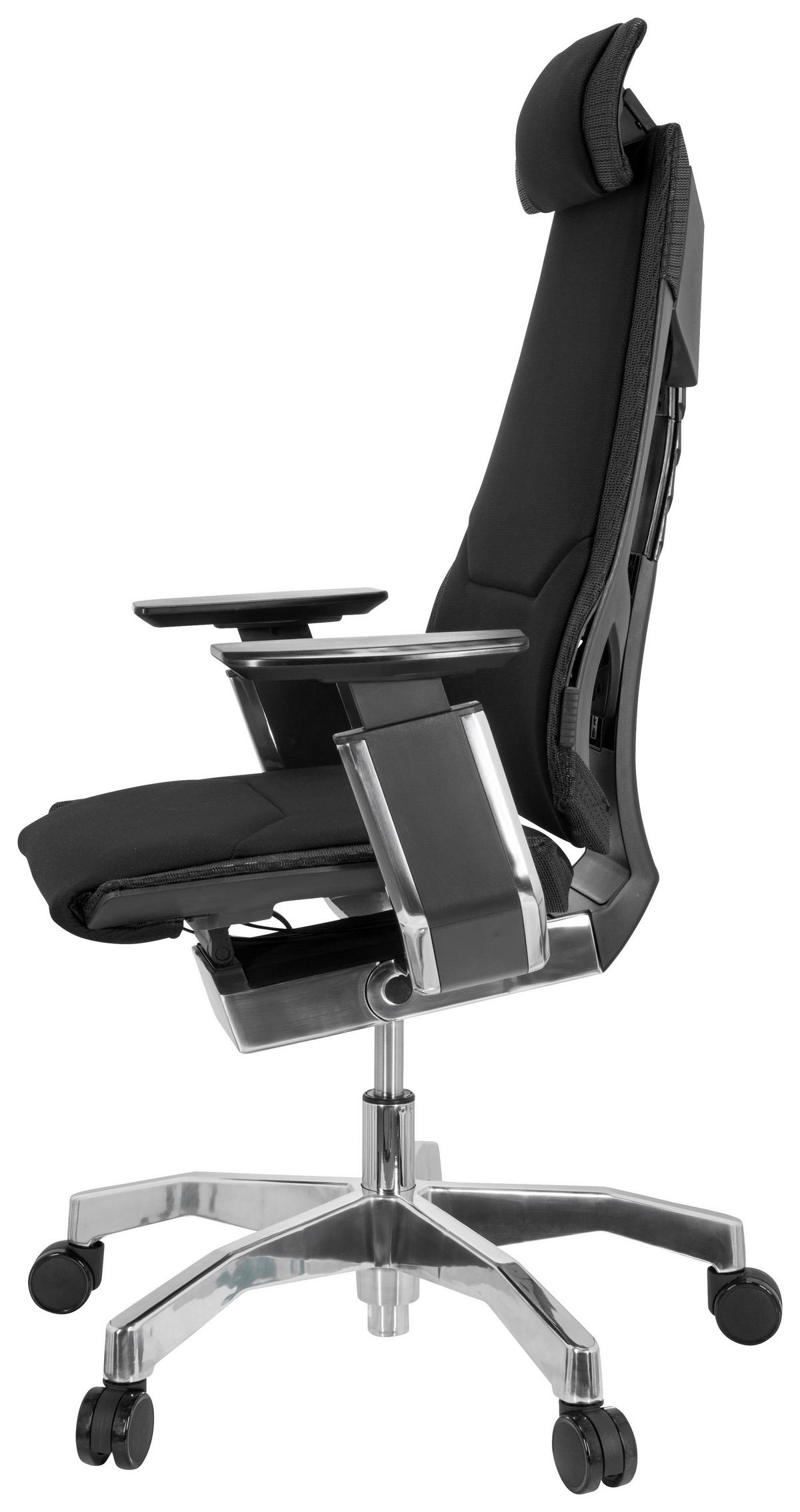 SNURRSTOL  i flatväv svart  - silver/svart, Basics, metall/textil (57/119/46cm) - MID.YOU