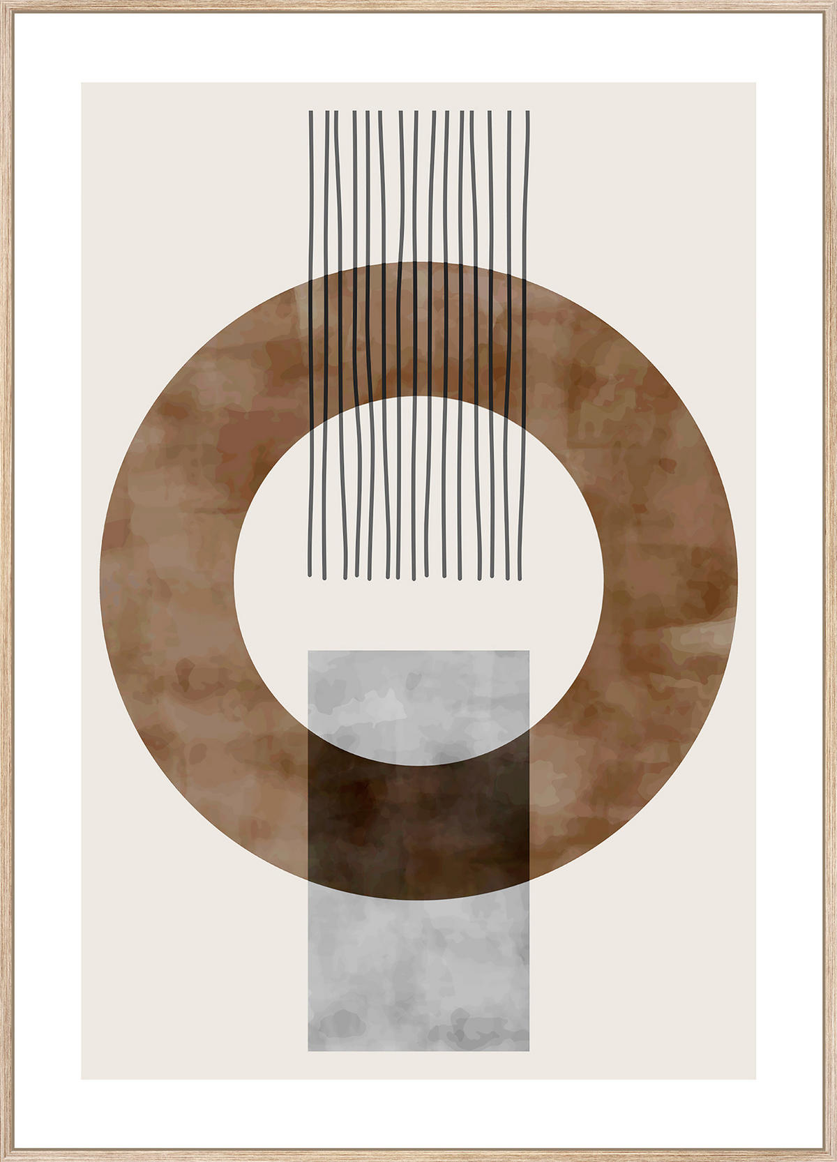 TISAK NA PLATNU     51.5/71.5 cm       - boje hrasta/višebojno, Design, drvni materijal/tekstil (51.5/71.5cm) - Monee