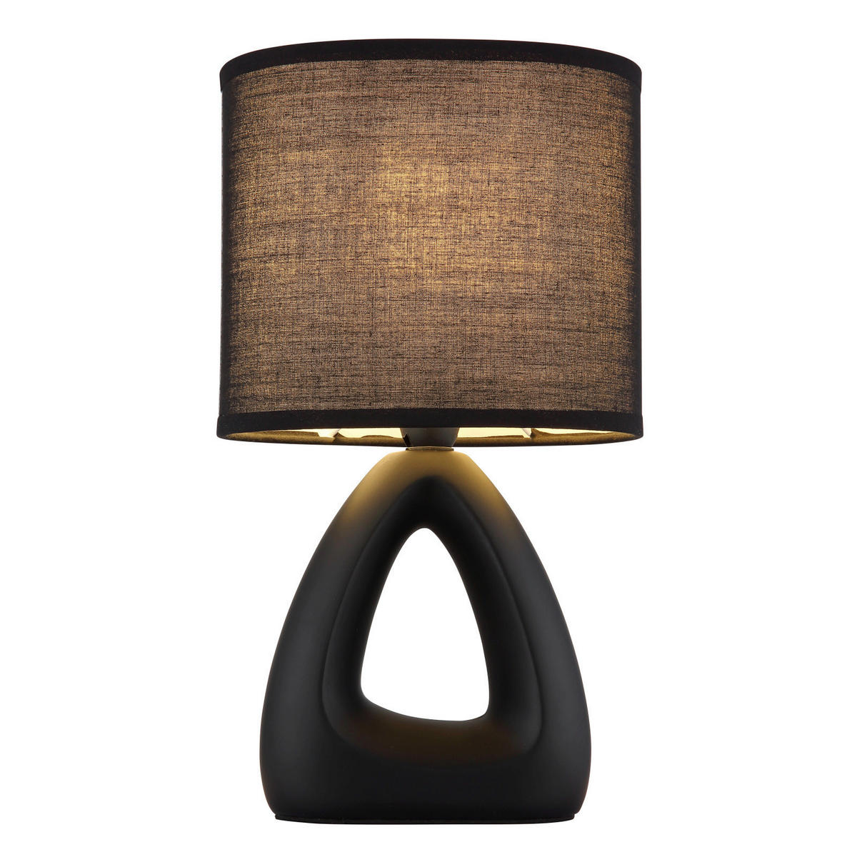 Veioză 17/10/30 cm    - negru, Basics, ceramică/textil (17/10/30cm)