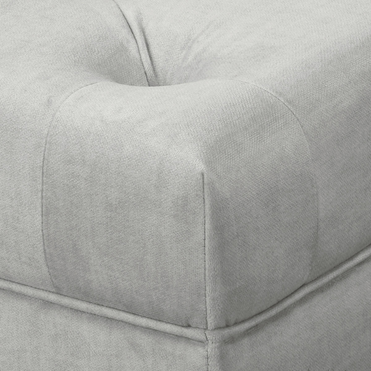 HOCKER Textil Hellgrau  - Hellgrau/Braun, Design, Holz/Textil (96/35/62cm) - P & B