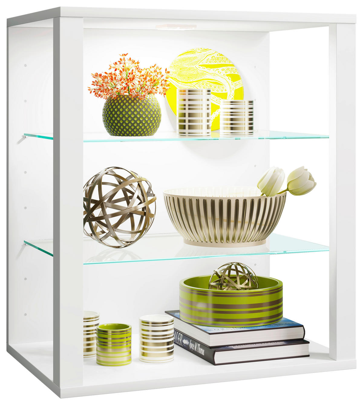 HÄNGEVITRINE in Weiß   - Weiß, Design, Glas/Holzwerkstoff (52/60/35cm) - MID.YOU