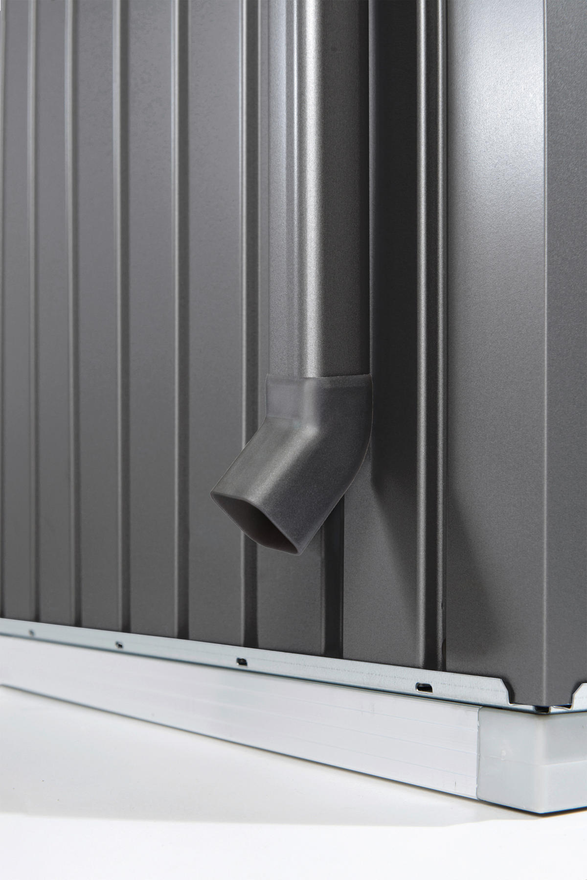 REGENFALLROHR-SET - Dunkelgrau, Basics, Metall (4/182/4cm) - Biohort