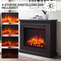 ELEKTROKAMIN - Dunkelbraun, Basics, Metall (82/69/25cm)