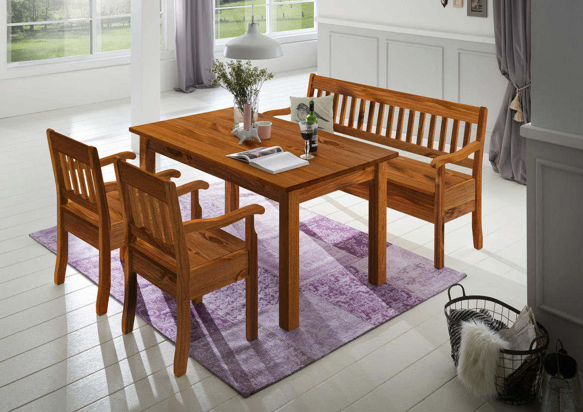 ESSTISCH in Holz 160/90/78 cm  - Bernsteinfarben, ROMANTIK / LANDHAUS, Holz (160/90/78cm) - Boxxx