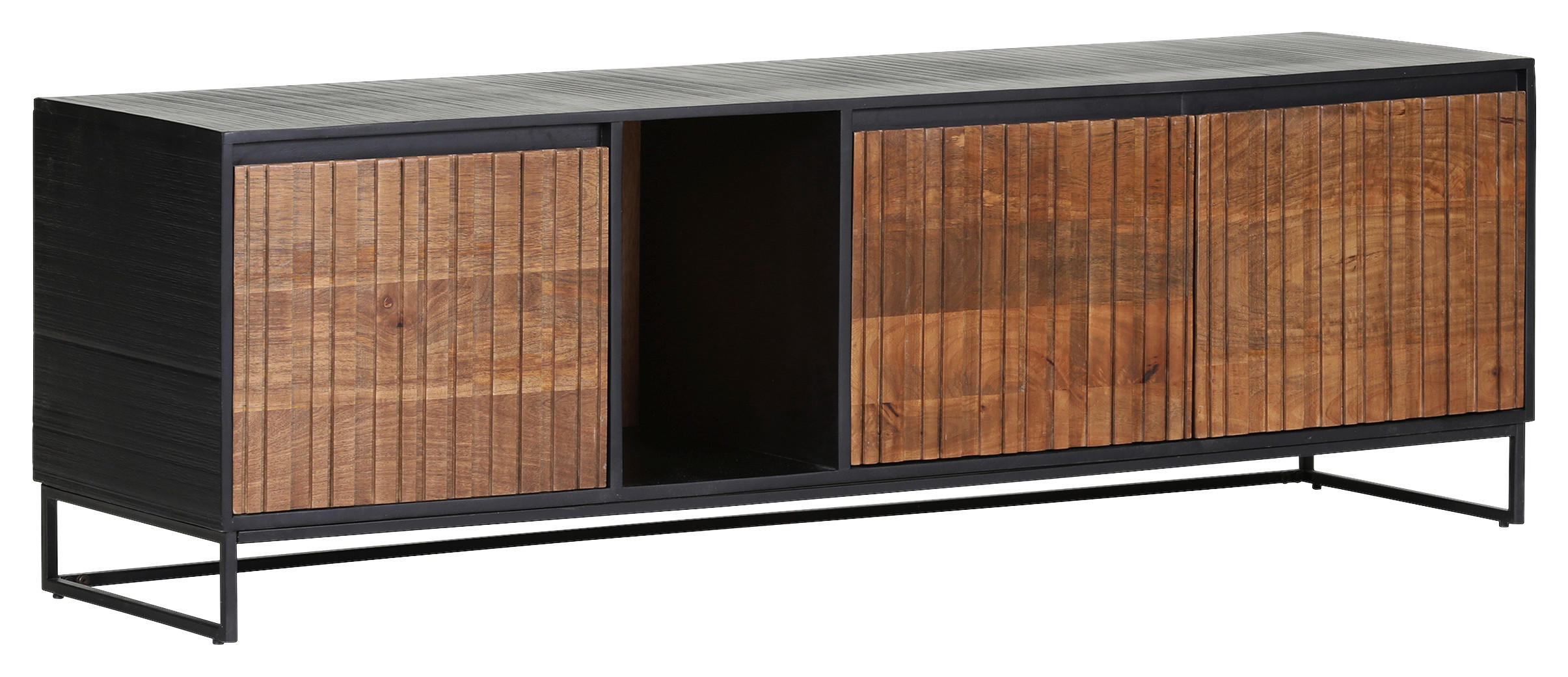 Landscape Lowboard Braun, Natur, Schwarz 170x55x45 cm