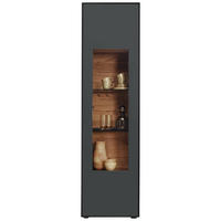 VITRINE Anthrazit  54/205/39 cm  - Anthrazit, Natur, Glas/Holz (54/205/39cm) - Valnatura