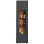 VITRINE Anthrazit  54/205/39 cm  - Anthrazit, Natur, Glas/Holz (54/205/39cm) - Valnatura