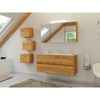 BADEZIMMER 3-teilig  in 120 cm  - Eichefarben/Weiß, Basics, Holzwerkstoff/Stein (120cm) - MID.YOU