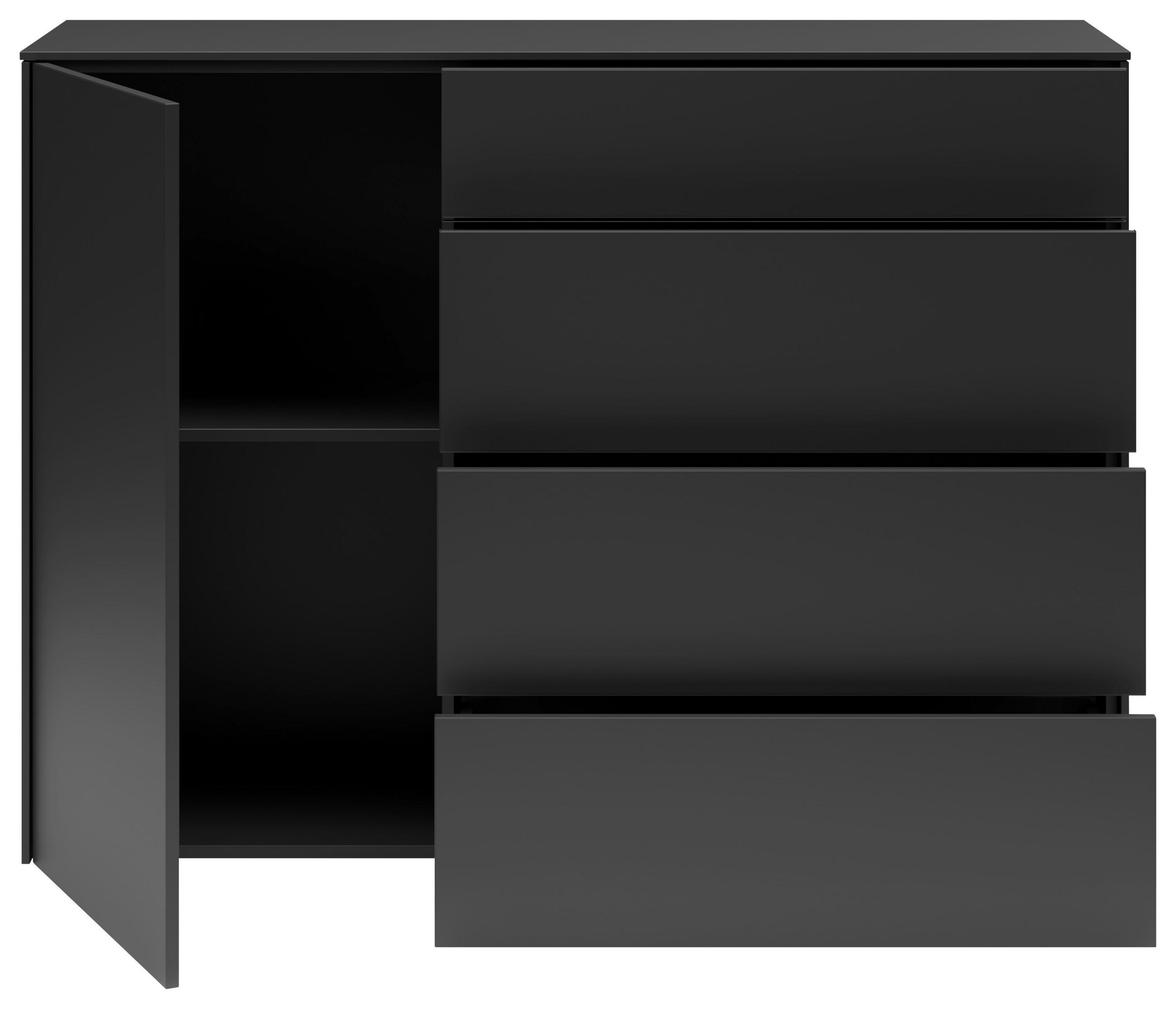 SIDEBOARD Riverside  in 131/97/42 cm  - Schwarz, Design, Holzwerkstoff/Kunststoff (131/97/42cm) - SetOne by Musterring