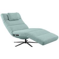 RELAXLIEGE inkl. Akku Flachgewebe Türkis  - Türkis/Schwarz, MODERN, Textil/Metall (82/53-115/156-206cm) - Pure Home Comfort