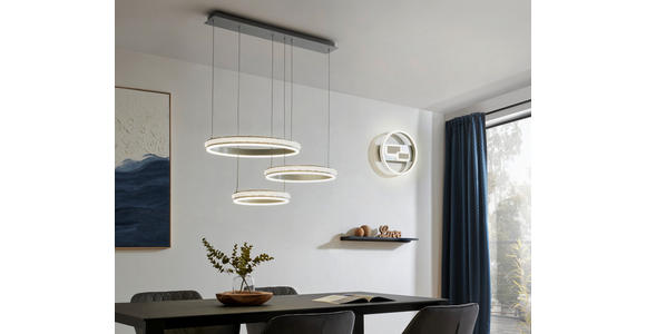 LED-HÄNGELEUCHTE 79,5/50/150 cm  - Grau, LIFESTYLE, Metall (79,5/50/150cm) - Ambiente