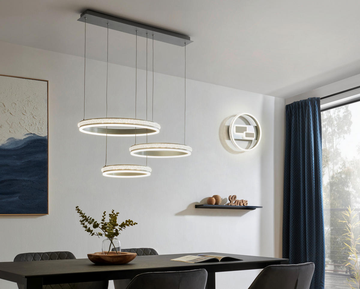 LED LUSTER    79,5/50/150 cm    - siva, Lajfstajl, metal (79,5/50/150cm) - Ambiente