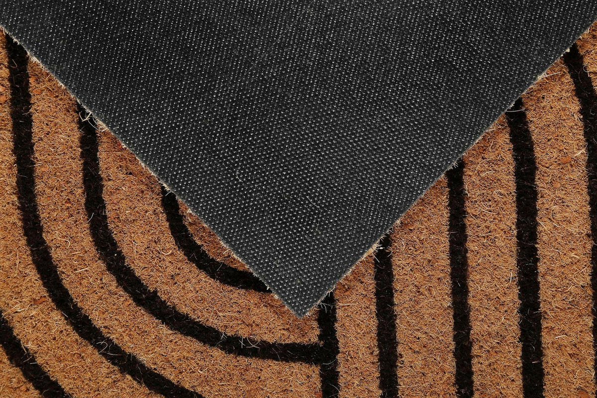 FUßMATTE 40/60 cm Modern Mania  - Hellbraun/Schwarz, KONVENTIONELL, Kunststoff/Textil (40/60cm) - WECON HOME