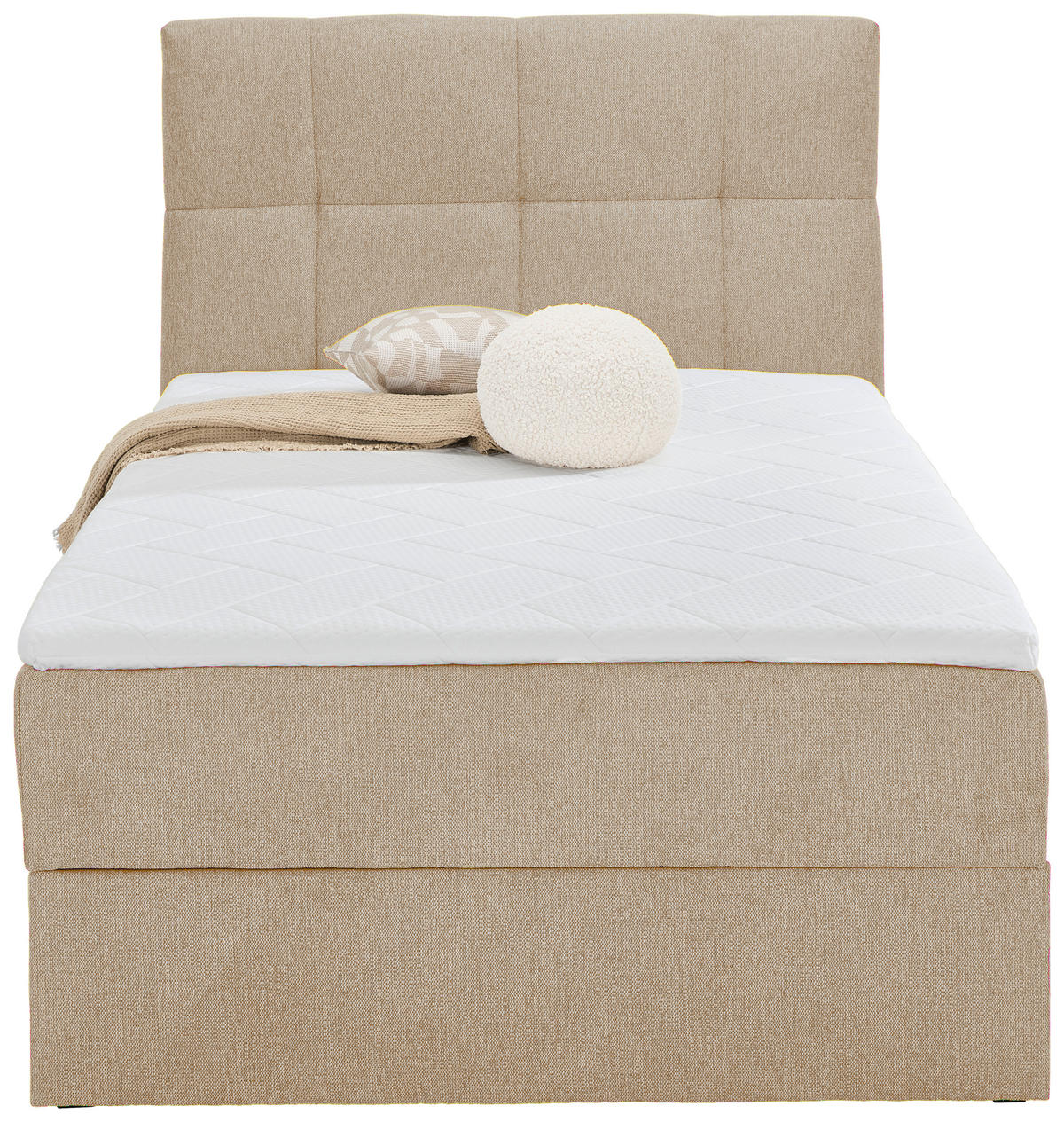 BOXBETT 90/200 cm  in Creme  - Creme, KONVENTIONELL, Textil (90/200cm) - Boxxx