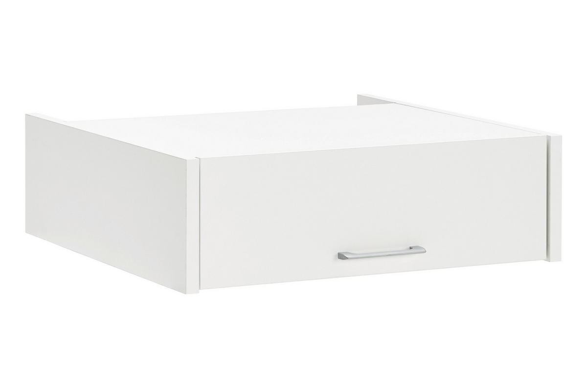 SZEKRÉNYRÁTÉT  - ezüstszínű/fehér, Design, műanyag/faalapú anyag (67/20,5/65,5cm) - Xora