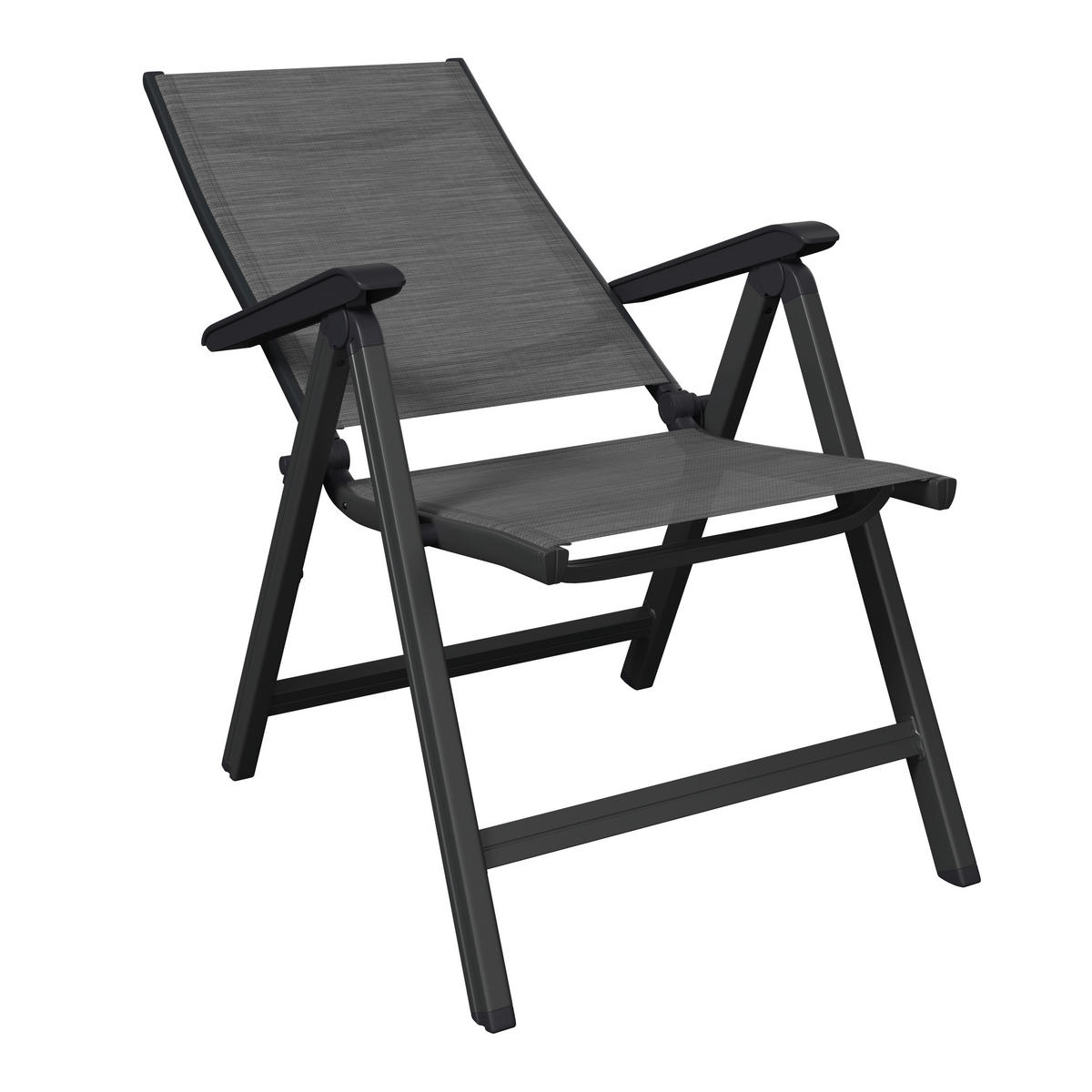 GARTENSESSEL Metall, Textil Anthrazit, Grau  - Anthrazit/Grau, Konventionell, Textil/Metall (61/109/68cm) - Kettler