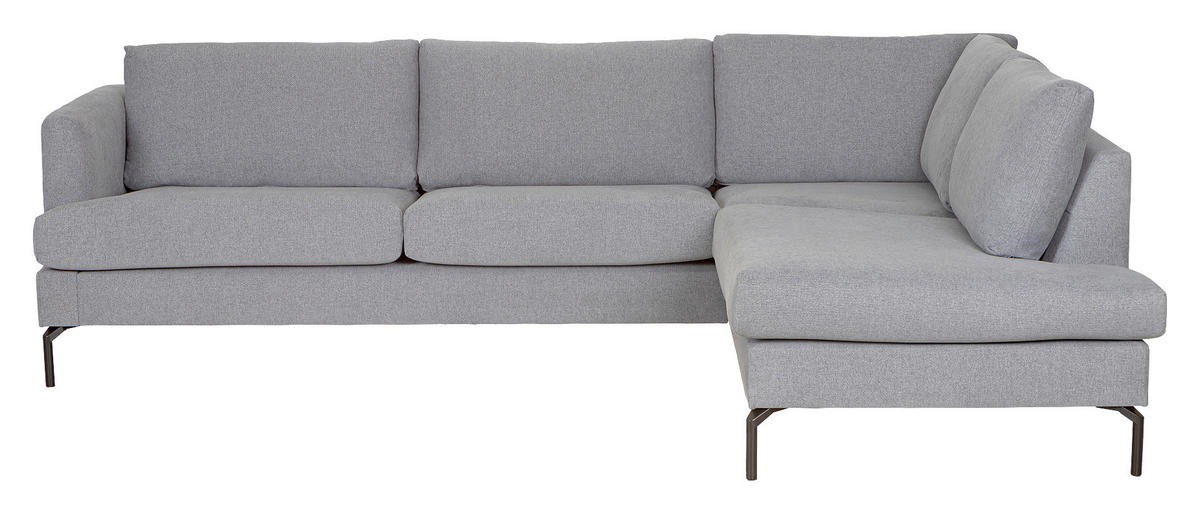 SOFFA i grå, svart  - grå/svart, Basics, metall/trä (277/82/172cm) - Pure Home Comfort