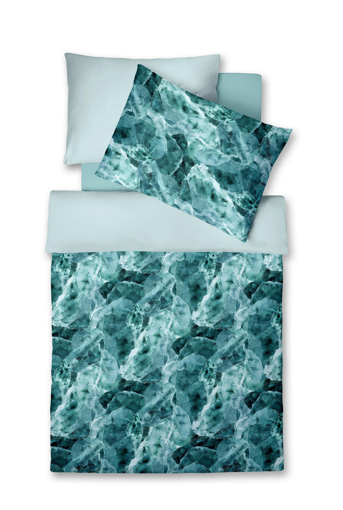 ÁGYNEMŰHUZAT-GARNITÚRA 140/200 cm  - olajkék/türkiz, Basics, textil (140/200cm) - Fleuresse